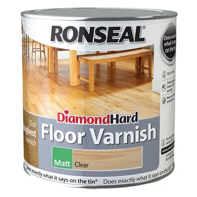 Ronseal Diamond Hard Floor Varnish Clear Matt 2.5L