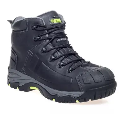 Apache Mercury Safety Work Boots Black Leather