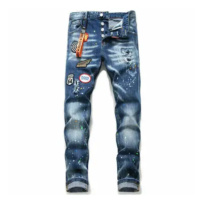 (W30(46)) DSQUARED2 Mens Jeans Bottom ICON Denim Trousers Pants DSQ2 Skinny Jeans