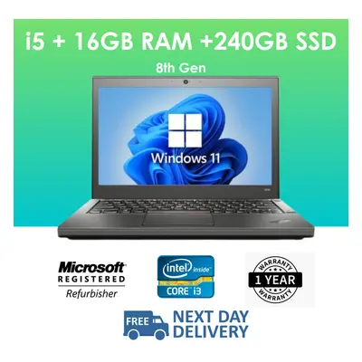 Laptop Intel Core i5 8th Gen Windows 16GB RAM 240GB SSD WI-FI LAPTOP