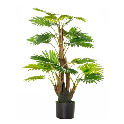 HOMCOM Artificial Palm Tree Fake Plant in Pot Indoor Outdoor DÃ©cor 135cm