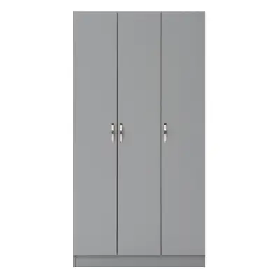 3 Door Double Wardrobe - Grey