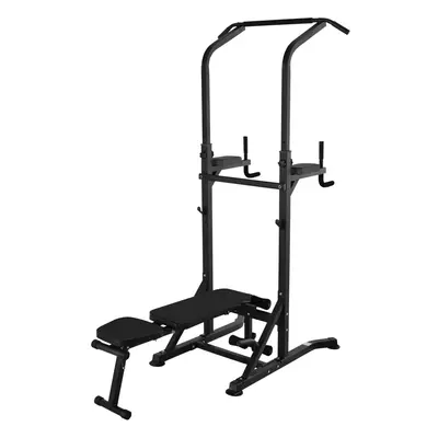 HOMCOM Adjustable&Folded Dip Stands Multi-Function Pull-ups Sit-ups Fitness tool