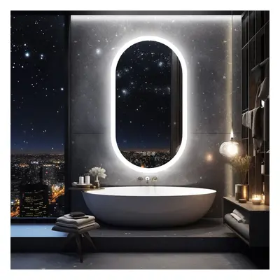 600*1200mm Wall-mounted Oval Led Backlight Bathroom Vanity Mirror