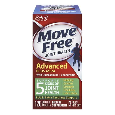 Schiff, Move Free, Advanced Plus MSM with Glucosamine & Chondroitin, Coated Tablets