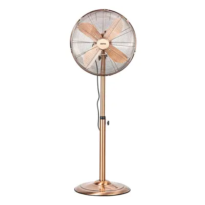 (Copper) Geepas 16Inch Chrome Metal Pedestal Fan, 60W power