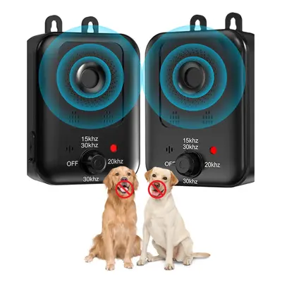 2-Pack Automatic Dog Barking Control with Modes Rechargeable Ultrasonic Dog Barking Deterrent fo