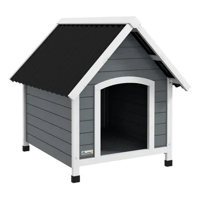 PawHut Dog Kennel Outdoor Dog House w/ Removable Floor, for Medium Dogs