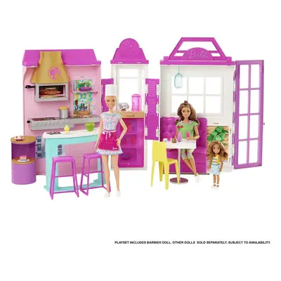 Barbie Cook n Grill Restaurant Playset with Barbie Doll 30+ Piece & Play Areas