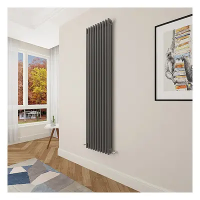 (1800x470mm Column) Designer cast iron radiator anthracite all sizes