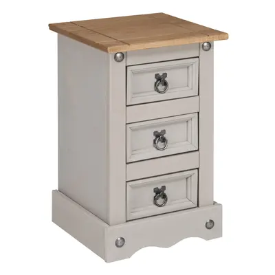 Corona Grey Drawer Bedroom Bedside Table Cabinet Nightstand