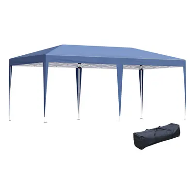 Outsunny x 3(m) Pop Up Gazebo Patio Party Event Heavy Duty Canopy Blue