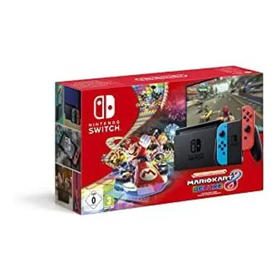 Nintendo Switch Neon Red/Neon Blue Mario Kart Deluxe Edition Bundle