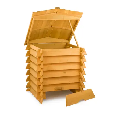 KCT Large 300L Wooden Garden Compost Bin Waste Composter Recycler