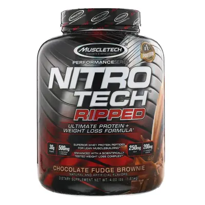 Nitro-Tech Ripped, Chocolate Fudge Brownie - grams