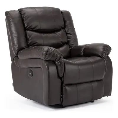 (Brown) Seattle Electric Leather Auto Recliner Armchair Sofa Home Lounge Chair