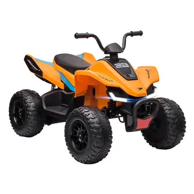 HOMCOM McLaren MCL Liveries 12V Quad Bike w/ Slow Start - Orange