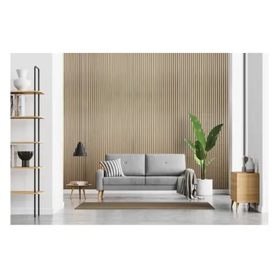 Fuse Acoustic Wooden Wall Panel in Natural Oak, 2.4m x 0.6m