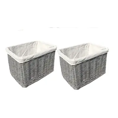 (Grey, Set of XLarge) SET OF Big Huge Deep Storage Basket