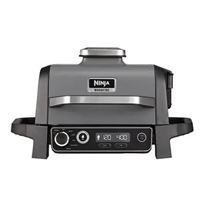 Ninja Woodfire Electric BBQ Grill & Smoker, 7-in-1 Outdoor Barbecue Grill & Air Fryer, Roast, Ba