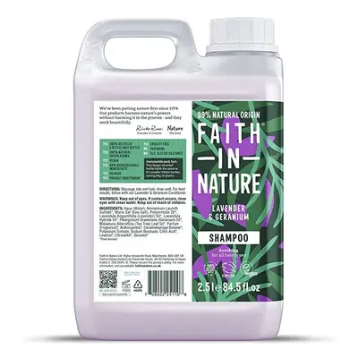 Faith In Nature Shampoo-Lavender/Geranium 2.5L (Pack of 4)