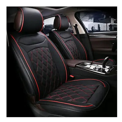 Deluxe Black Front Seat Covers PU Leather For Nissan Navara Qashqai Juke