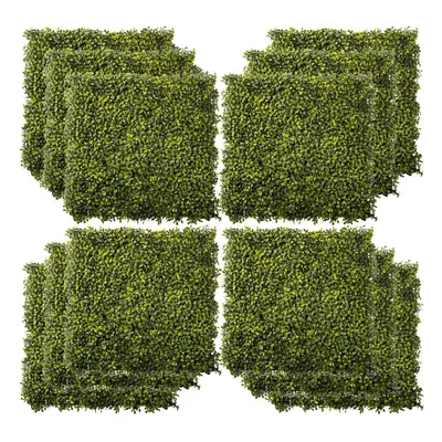 Outsunny 12PCS Artificial Boxwood Panel 50cm x 50cm Faux Hedge Greenery Backdrop