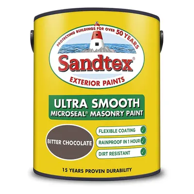 Sandtex 5L Smooth Masonry Paint Bitter Chocolate