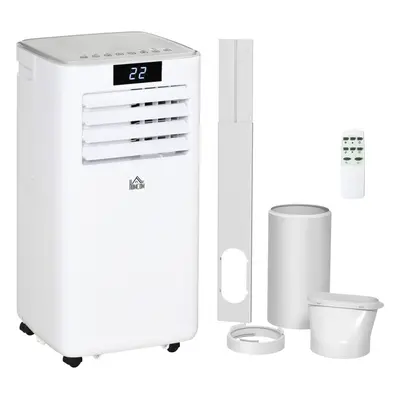 HOMCOM BTU Mobile Air Conditioner Indoor Portable AC Unit w/ RC, White