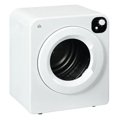 HOMCOM 6kg Vented Tumble Dryer with Dry Programmers for Small Spaces White