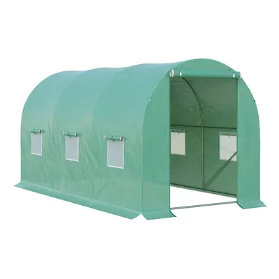 Outsunny Greenhouse Polytunnel Walk-in Flower Plant Steel x M Outdoor