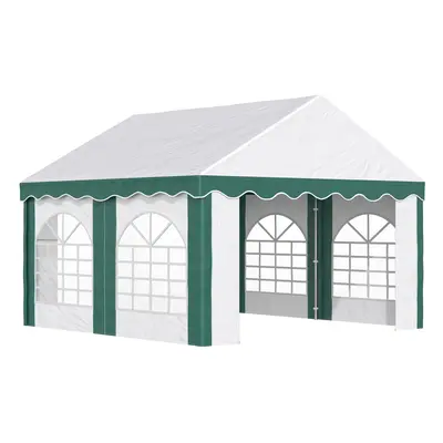 Outsunny x 4m Marquee Gazebo, Party Tent with Sides and Double Doors