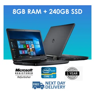 Fast Intel Core I3 Windows 8Gb Ram 240Gb Ssd Wi-Fi Laptop