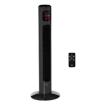 HOMCOM Inch Tower Fan with Oscillation Speed and Mode Indoor Grey