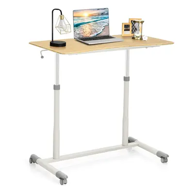 Sit-Stand Gas-Rod Lifting Desk Mobile Home Office Workstation