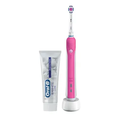 Oral-B Pro Pink 3D Action Electric Toothbrush | Includes Pink Toothpaste