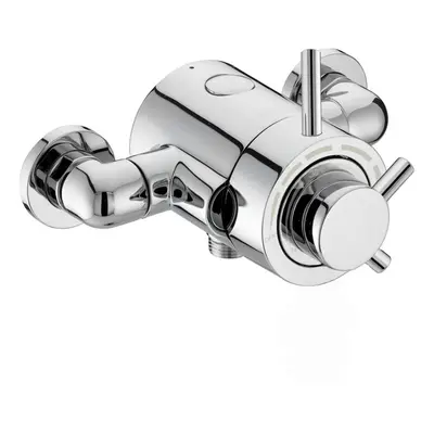 Emso Round Exposed Thermostatic Shower Valve With Bottom Outlet