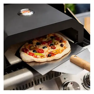 Grill Top Pizza Maker Oven Steel Waterproof with Thermometer BBQ Gas Charcoal