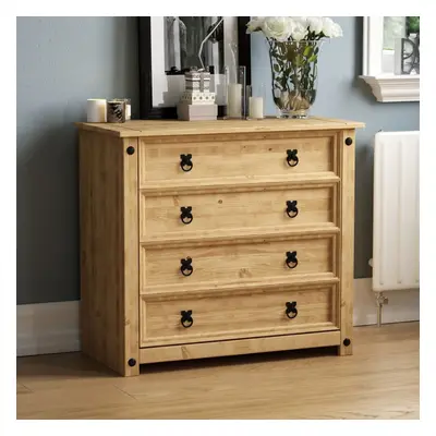 Corona Drawer Chest Bedroom Storage Rustic Pine