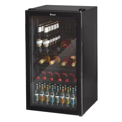 Swan SR12030BN 80Litre Free Standing E Wine Cooler Fits Bottles Black