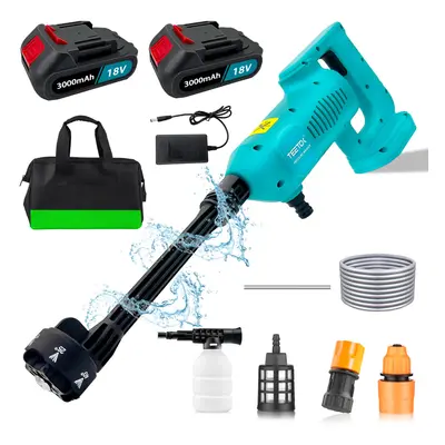 Cordless Electric Portable Pressure Washer Car Cleaner+2Battery+Charger-Makita Compatible