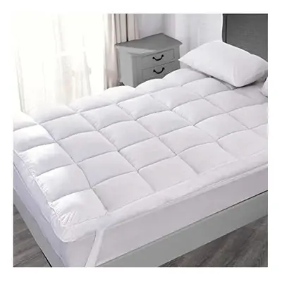 VL Mattress Topper King Size 10cm Thick Microfiber Quilted Fluffy and Soft Mattress Protector wi