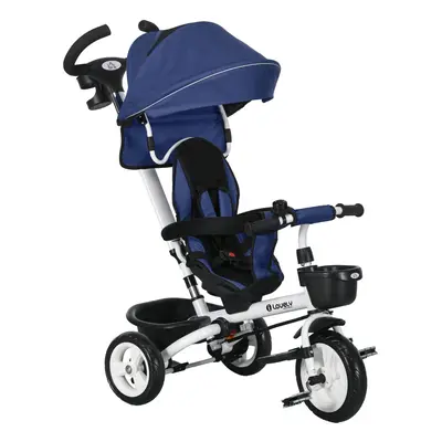 HOMCOM in Trike for Toddler Years with Parent Handle, Dark Blue