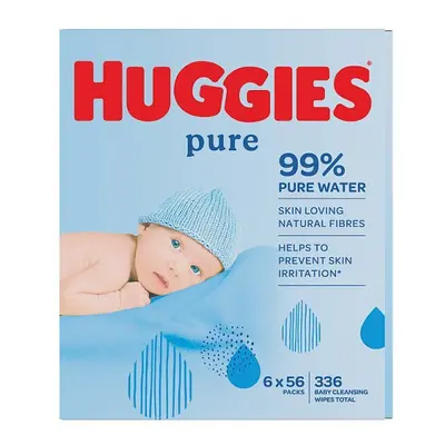 HuggiesÃ Pure Baby Wipes - Packs (56 Wipes) (Case of 10)