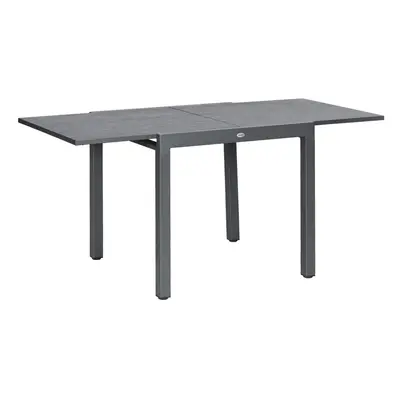 Outsunny Extendable Garden Table for with Aluminium Frame for Patio, Balcony