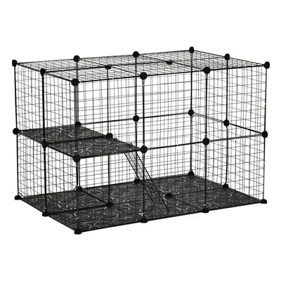 PawHut Pet Playpen DIY Small Animal Cage for Kitten Bunny Chinchilla Pet Mink