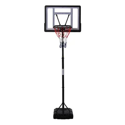 HOMCOM 1.55-2.1m Basketball Hoop and Stand w/ Fillable Base, Wheels - Black