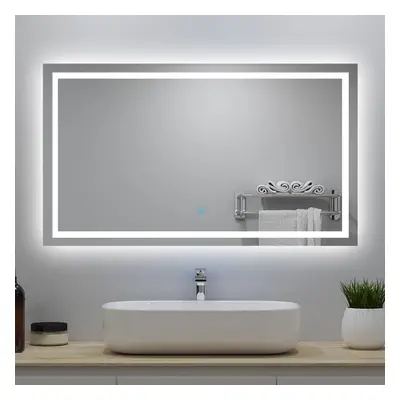 (1000x800mm) LED Bathroom Mirror with Color Light Demister