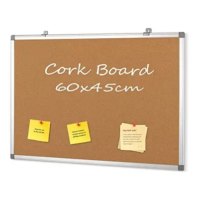 Swansea Cork Board Pin Bullentin Boards Felt Notice Board for Offices Bedroom Kitchen W60xH45cm