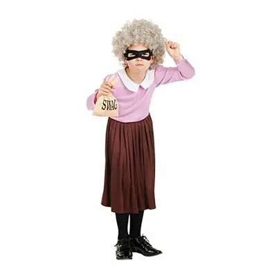 Kids Burglar Granny Costume Book Week Fancy Dress Childrens World Book Day Costume Kids Girls Bo